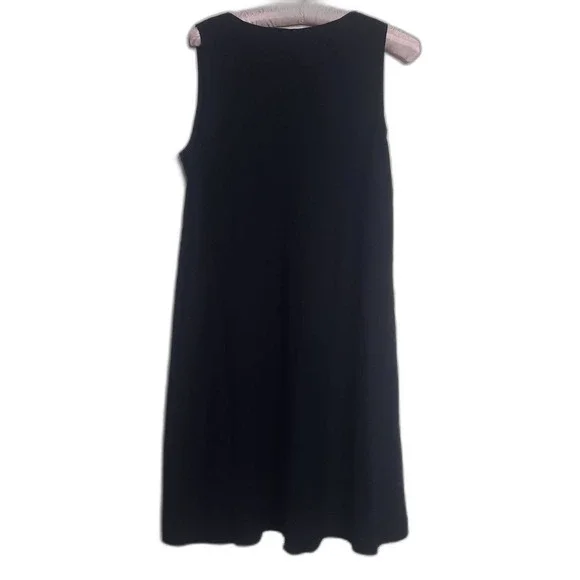 Eileen Fisher Twist Front Dress Black Size Small - Picture 3 of 7
